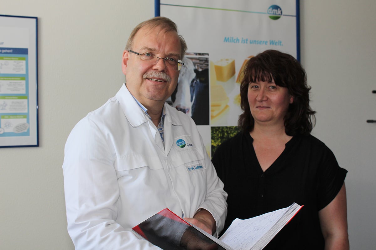 DMK Plant-Manager H. M. Lohmann and Quality-Manager Mandy Kriesen